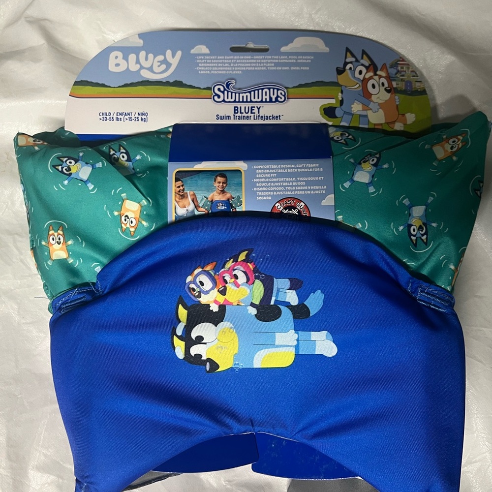 Bluey Kids Swim Float with Cartoon Characters